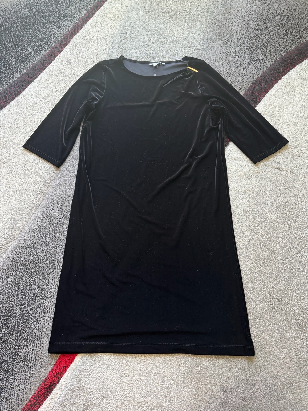 Chico’s Black Velvet Travelers Cutout Dress